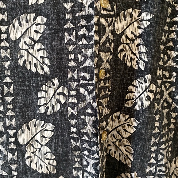 Cooke Street Honolulu Men’s Short Sleeve 100% Cotton, Button Shirt,Blk/gray, 2XL - Picture 3 of 7